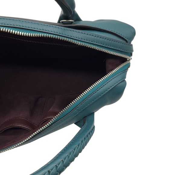 METIER LOST AT SEA TEAL BLUE VERITE CITY SMALL HANDMADE ITALIAN CALFSKIN LEATHER - Picture 7 of 14